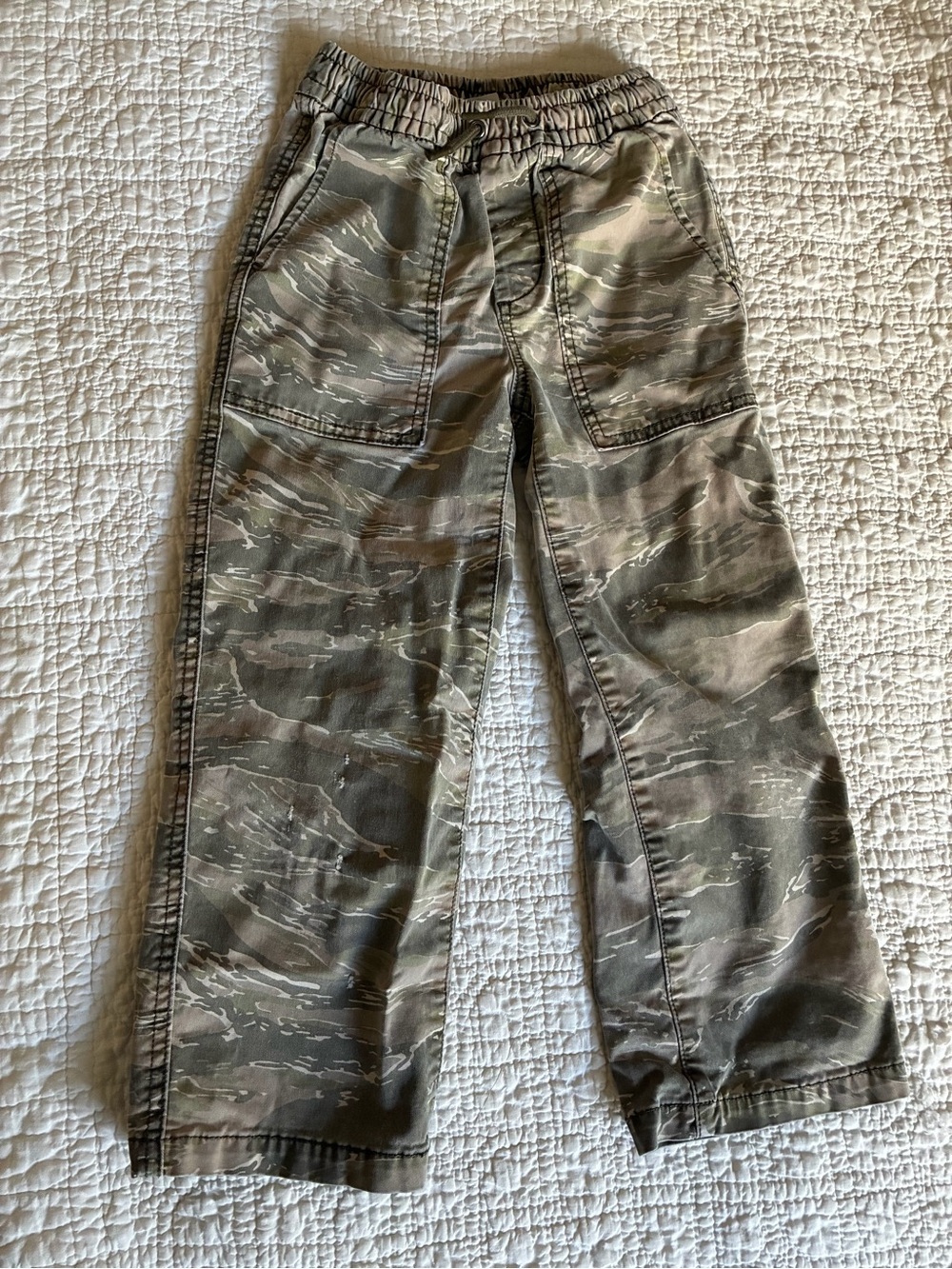 GAP Kids Camo Cargo Pants - Olive Green